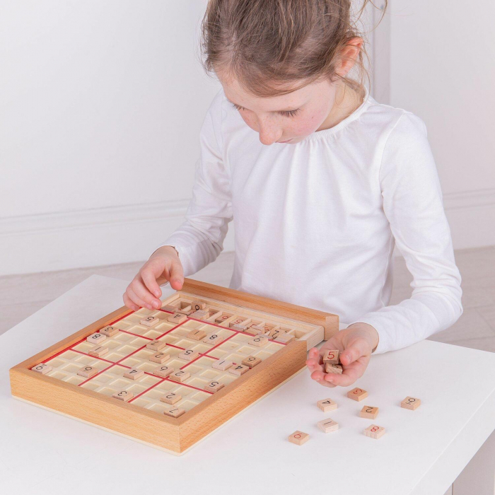 Joc din lemn - Sudoku, BIGJIGS Toys, 4-5 ani + [3]