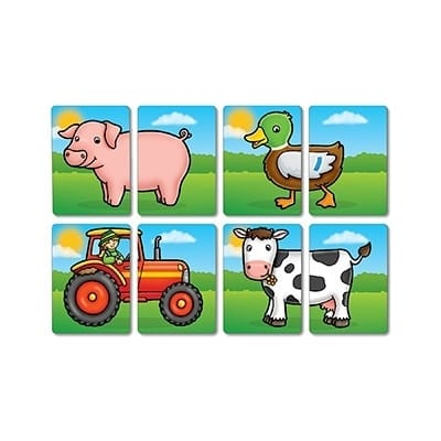 Joc educativ asociere Prietenii de la ferma FARMYARD HEADS & TAILS, Orchard Toys, 2-3 ani + [2]