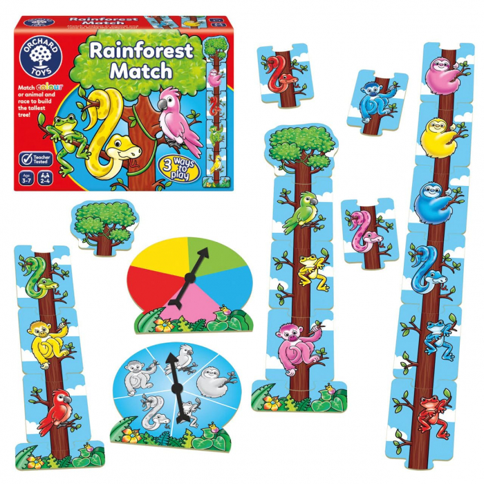 Joc educativ Concurs in Padurea Tropicala RAINFOREST MATCH, Orchard Toys, 2-3 ani + [3]