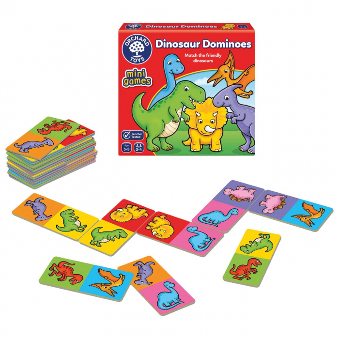 Joc educativ Domino Dinozauri DINOSAUR DOMINOES, Orchard Toys, 2-3 ani + [3]