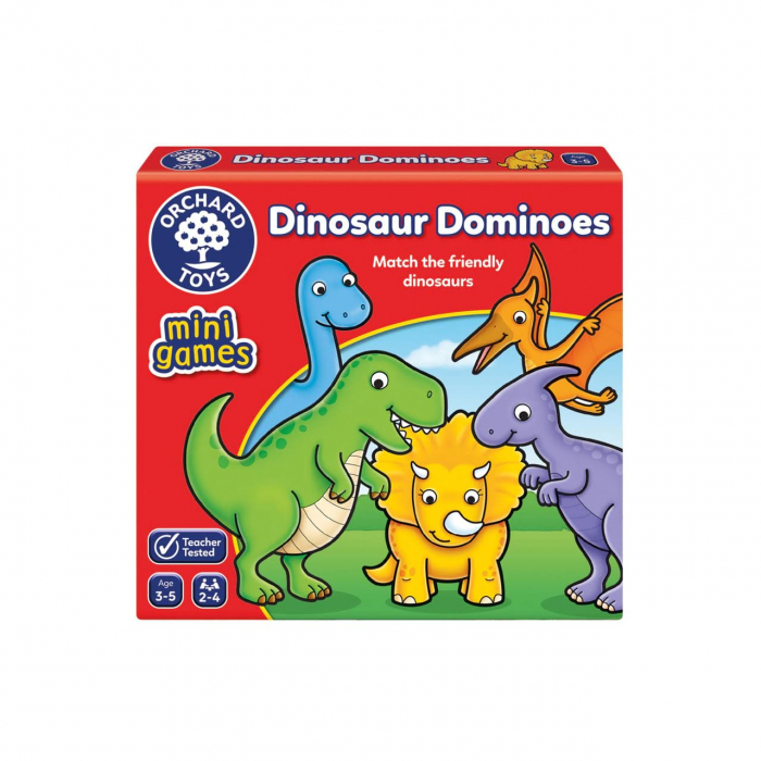 Joc educativ Domino Dinozauri DINOSAUR DOMINOES, Orchard Toys, 2-3 ani + [2]