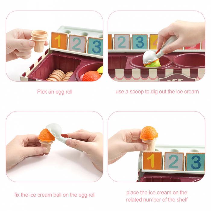 Joc educativ - Inghetata colorata, Topbright, 2-3 ani + [6]