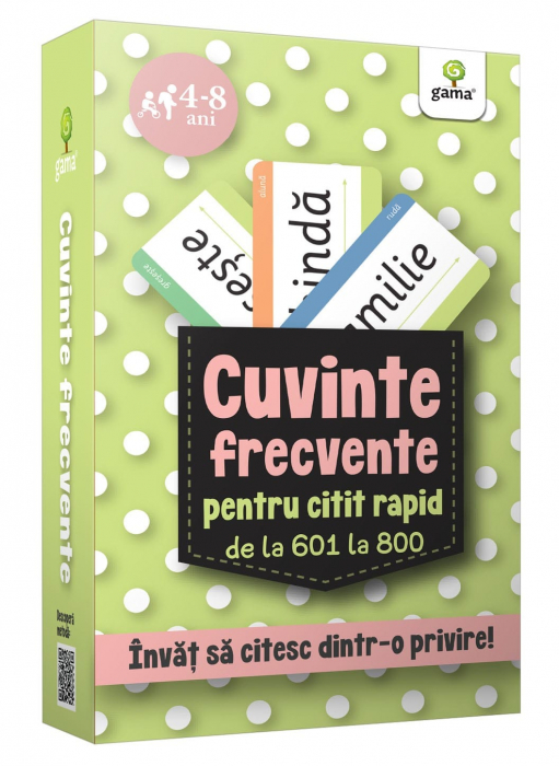 Joc educativ Kit Ultimele 400 de cuvinte frecvente de citit rapid, Editura Gama, 4-5 ani + [2]