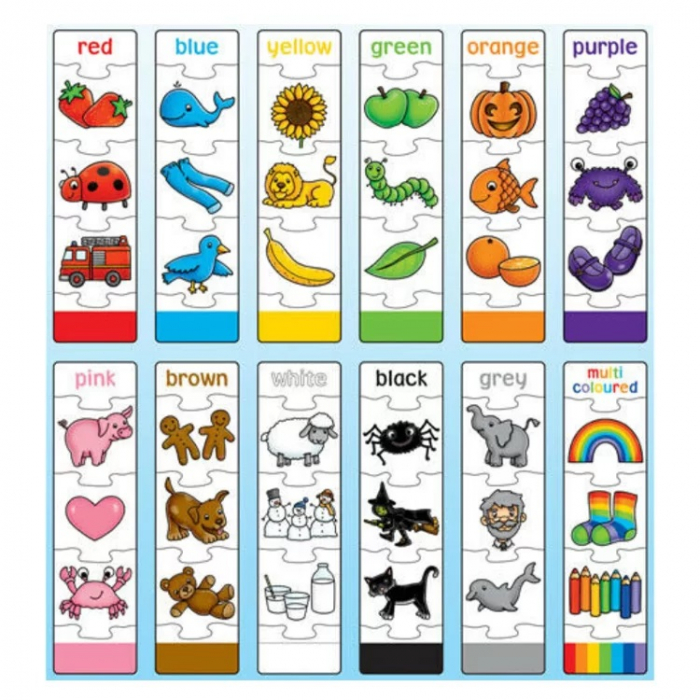 Joc educativ puzzle in limba engleza Invata culorile prin asociere COLOUR MATCH, Orchard Toys, 3 ani+ [2]