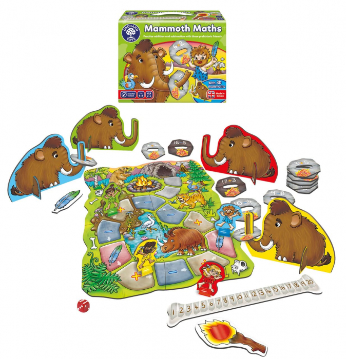 Joc educativ Matematica Mamutilor MAMMOTH MATH, Orchard Toys, 4-5 ani + [3]