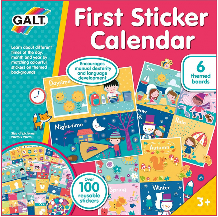 Joc educativ Primul meu calendar cu abtibilduri, Galt, 2-3 ani + [5]