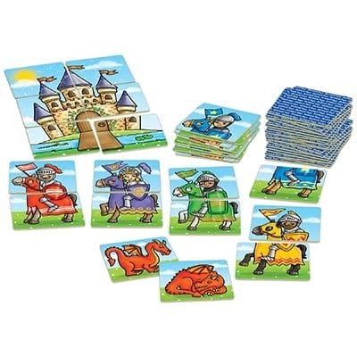 Joc educativ - puzzle Cavaleri si Dragoni KNIGHTS AND DRAGONS, Orchard Toys, 4-5 ani + [2]