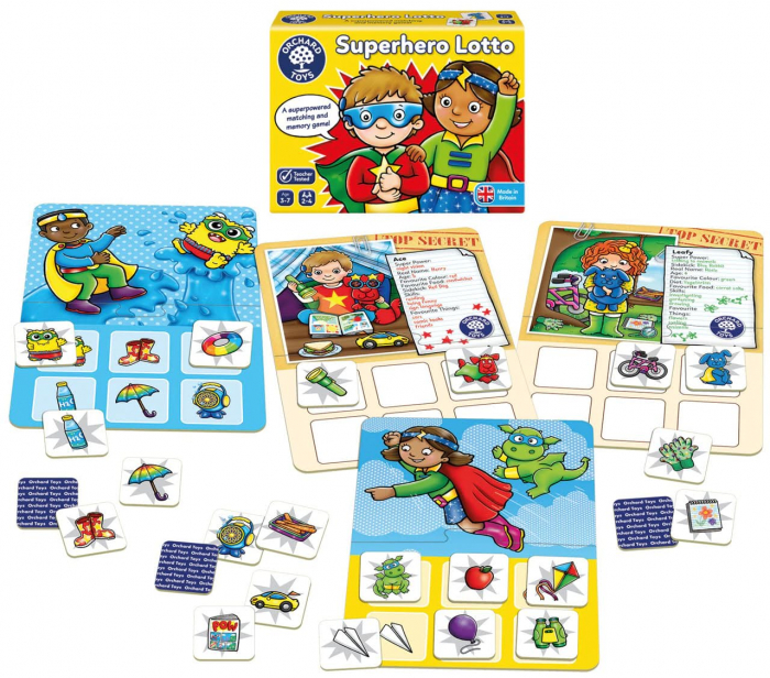 Joc educativ Supererou SUPERHERO LOTTO, Orchard Toys, 2-3 ani + [3]