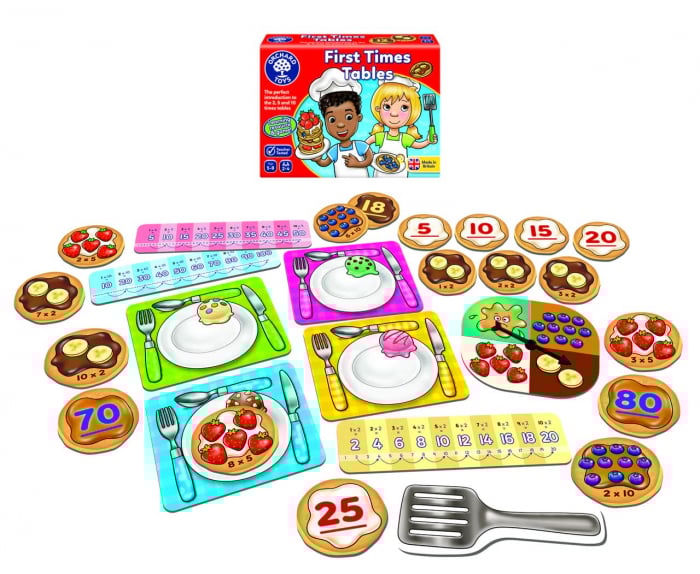 Joc educativ Tabla inmultirii pentru incepatori FIRST TIMES TABLES, Orchard Toys, 8-9 ani + [3]