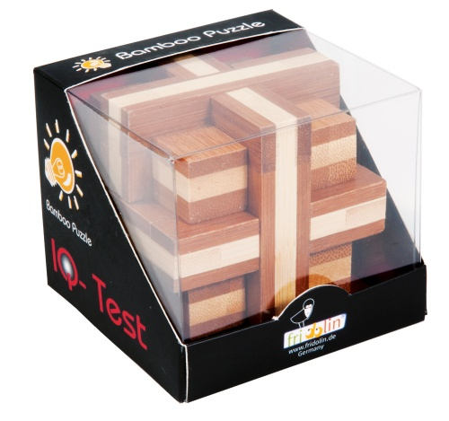 Joc logic IQ din lemn bambus Double cross, Fridolin, 8-9 ani + [2]