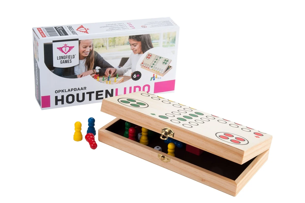 Joc Ludo (Nu te supara frate) din lemn, pliabil 30 x 30 x 5 cm [2]