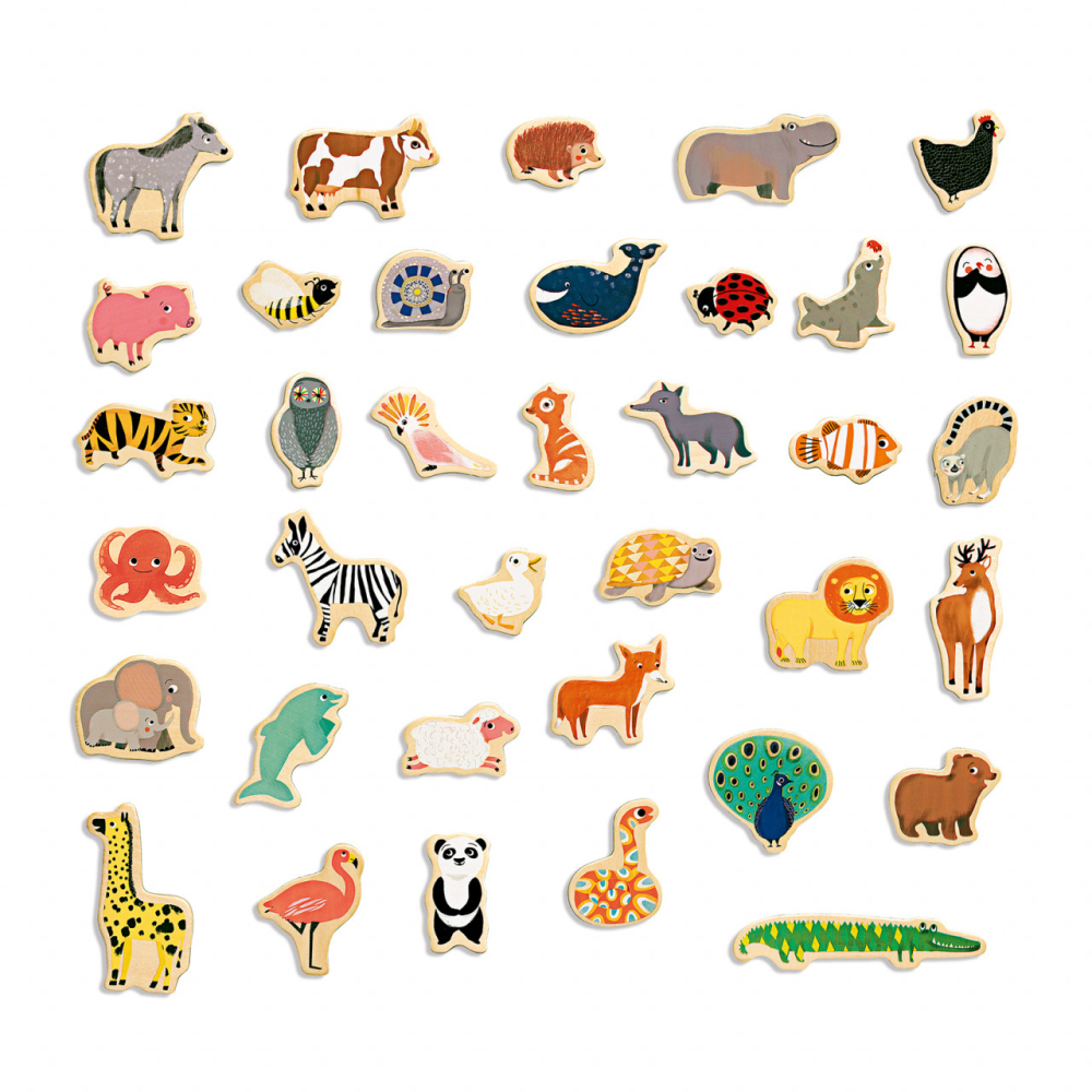Joc magnetic cu animale Djeco, 1-2 ani + [5]