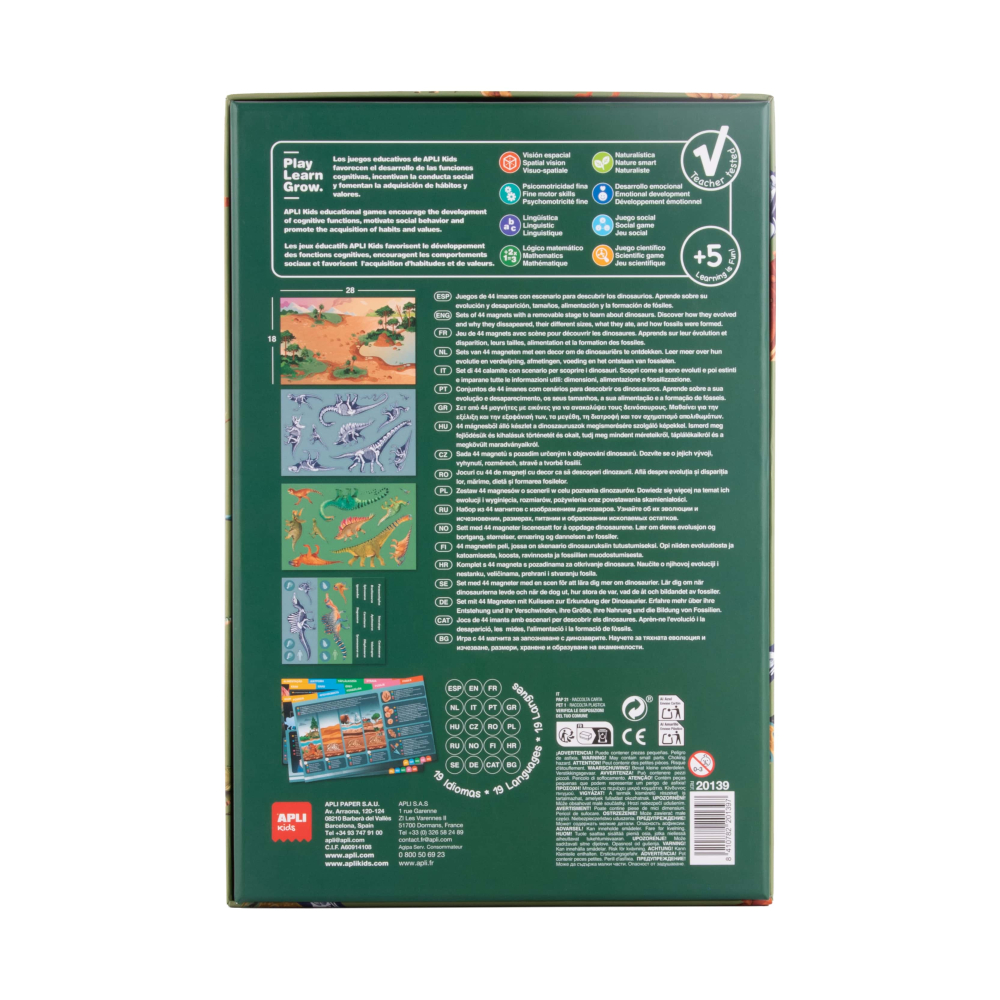 Joc magnetic Dinozauri 44 piese, Apli Kids, +5 ani [3]