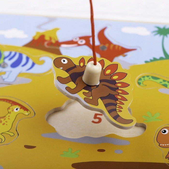 Joc magnetic - Dinozaurii fiorosi, BIGJIGS Toys, 1-2 ani + [4]