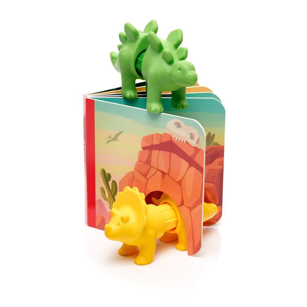 Joc magnetic Smart Max, My First Stories: Dino Friends, Carte cu povesti si dinozauri - 7 piese [3]