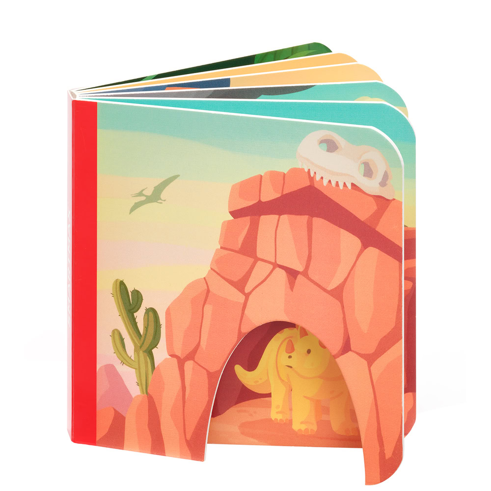Joc magnetic Smart Max, My First Stories: Dino Friends, Carte cu povesti si dinozauri - 7 piese [2]