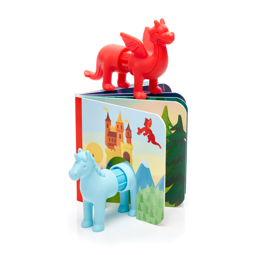 Joc magnetic Smart Max, My First Stories: Fantasy Friends, Carte cu povesti si animale fantastice - 7 piese [3]