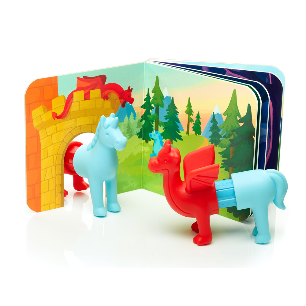 Joc magnetic Smart Max, My First Stories: Fantasy Friends, Carte cu povesti si animale fantastice - 7 piese [5]