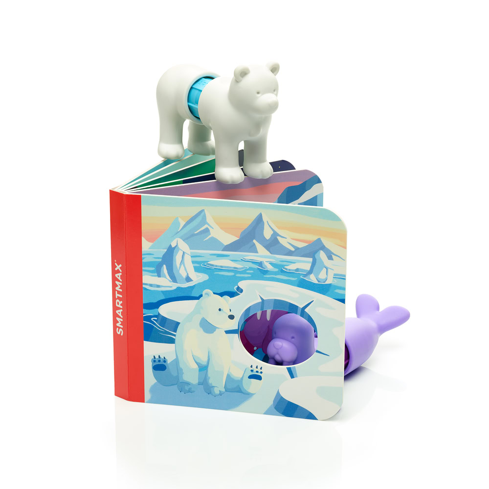 Joc magnetic Smart Max, My First Stories: Polar Friends, Carte cu povesti si animale polare - 7 piese [3]