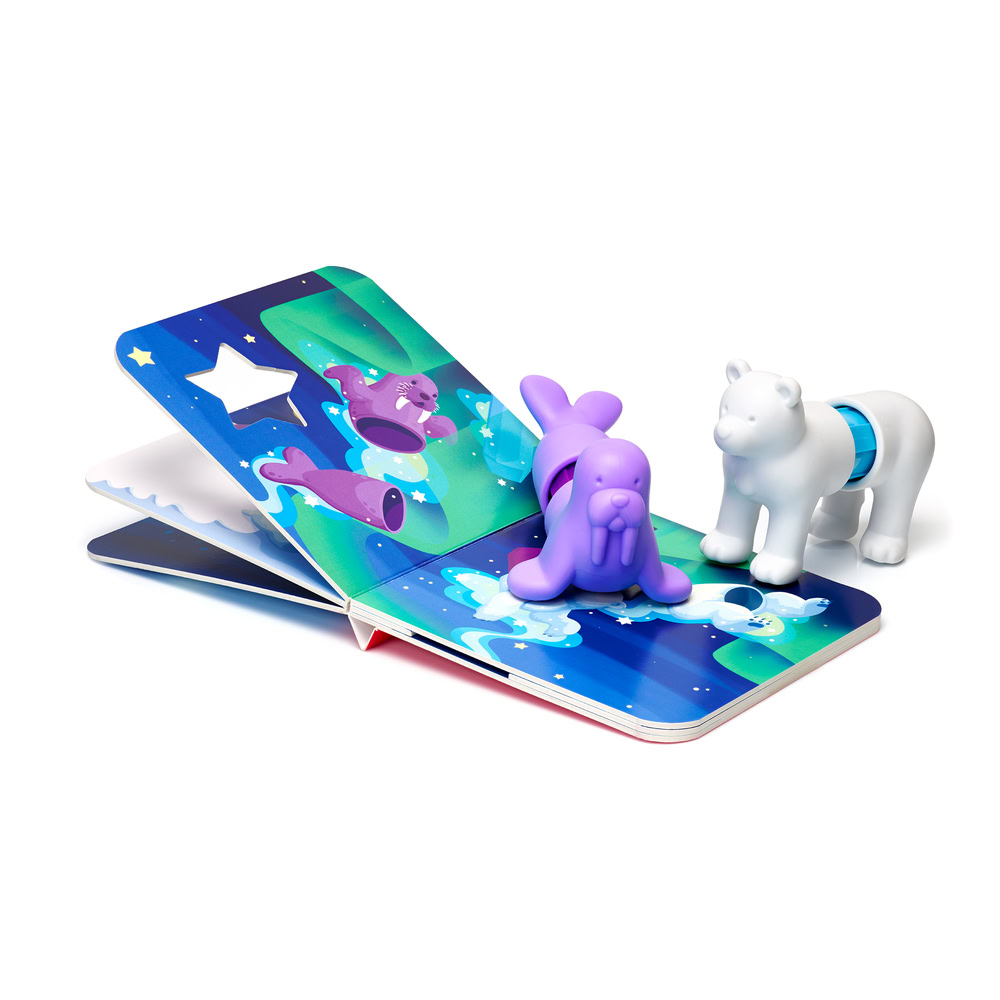 Joc magnetic Smart Max, My First Stories: Polar Friends, Carte cu povesti si animale polare - 7 piese [7]
