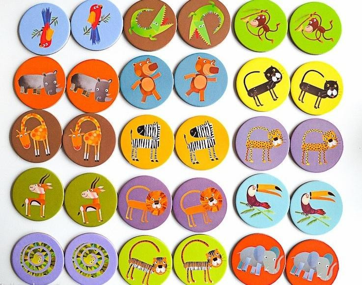 Joc memorie Djeco animale din jungla, 2-3 ani + [5]
