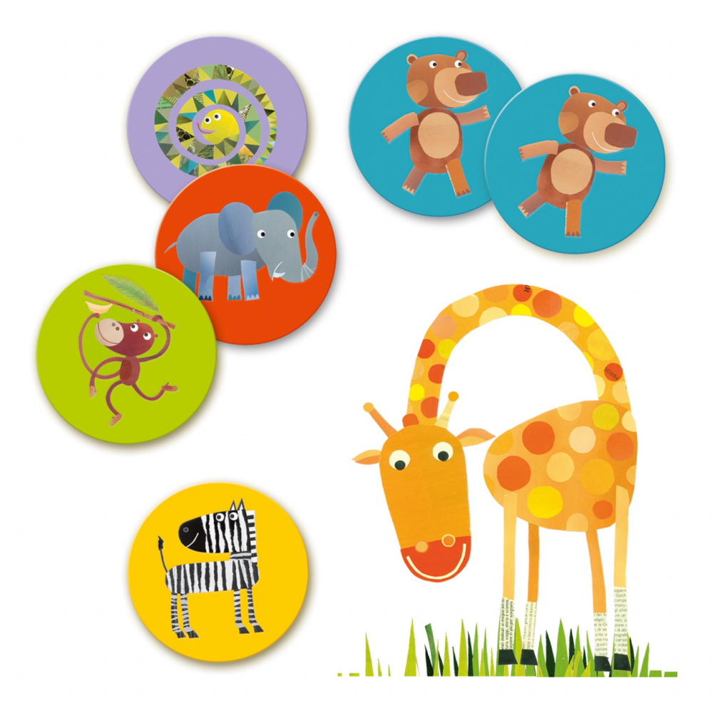 Joc memorie Djeco animale din jungla, 2-3 ani + [3]