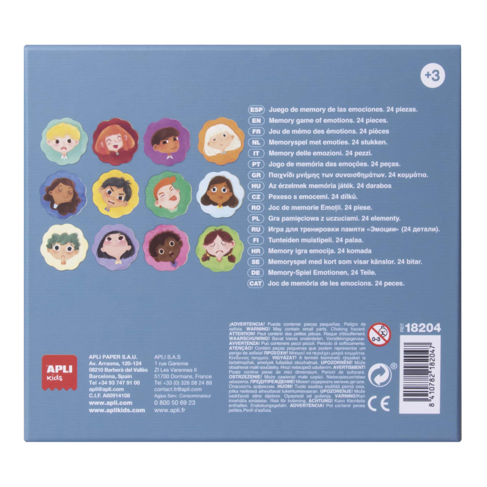 Joc memorie Emotii 24 piese, Apli Kids, +3 ani [2]
