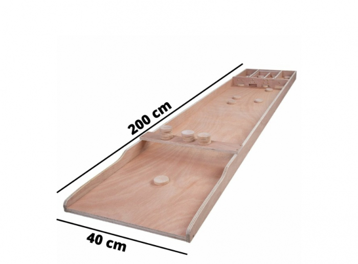Joc olandez Sjoelen -varianta competitie nuanță deschisă, cu 30 de piese de joc Ø52 mm. [3]