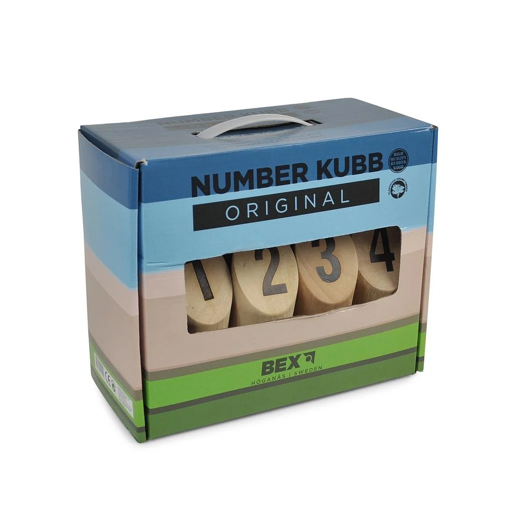 Joc original Number Kubb, lemn de cauciuc de esenta tare [3]