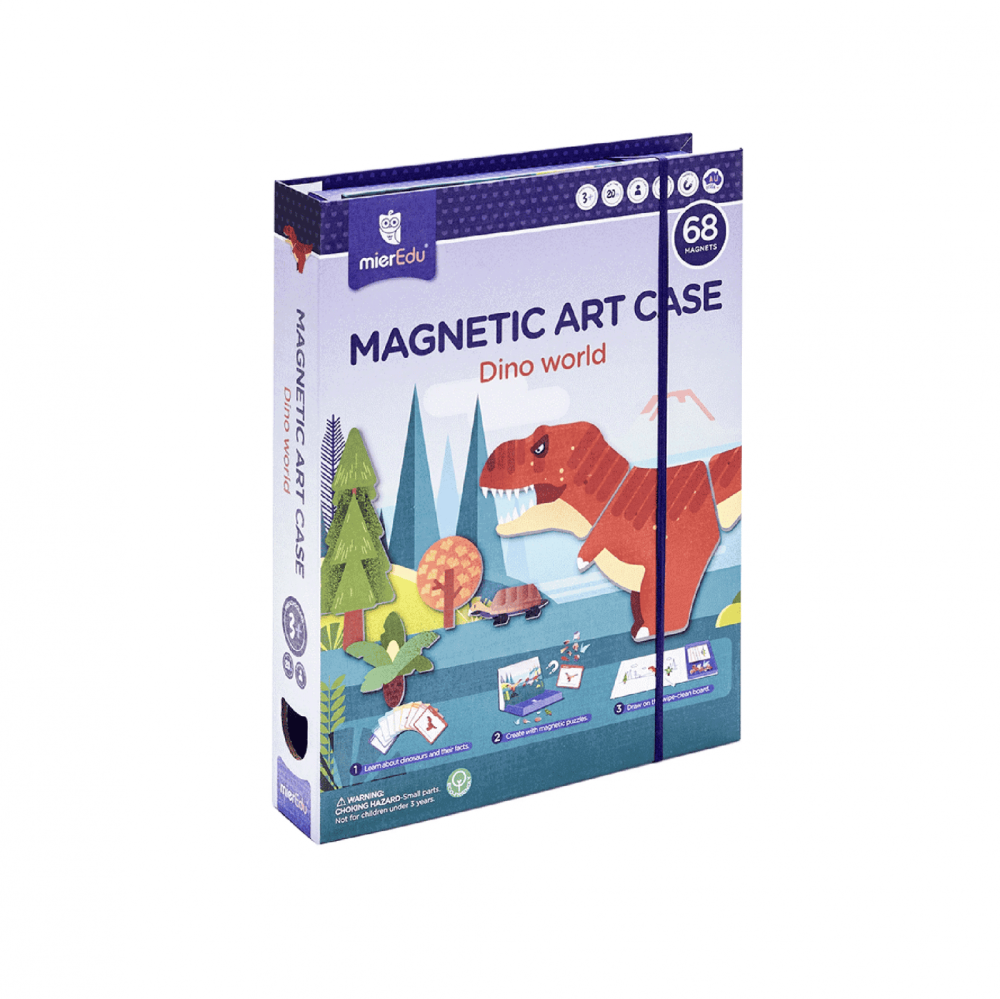 Joc puzzle magnetic de arta si asociere - Lumea dinozaurilor [1]