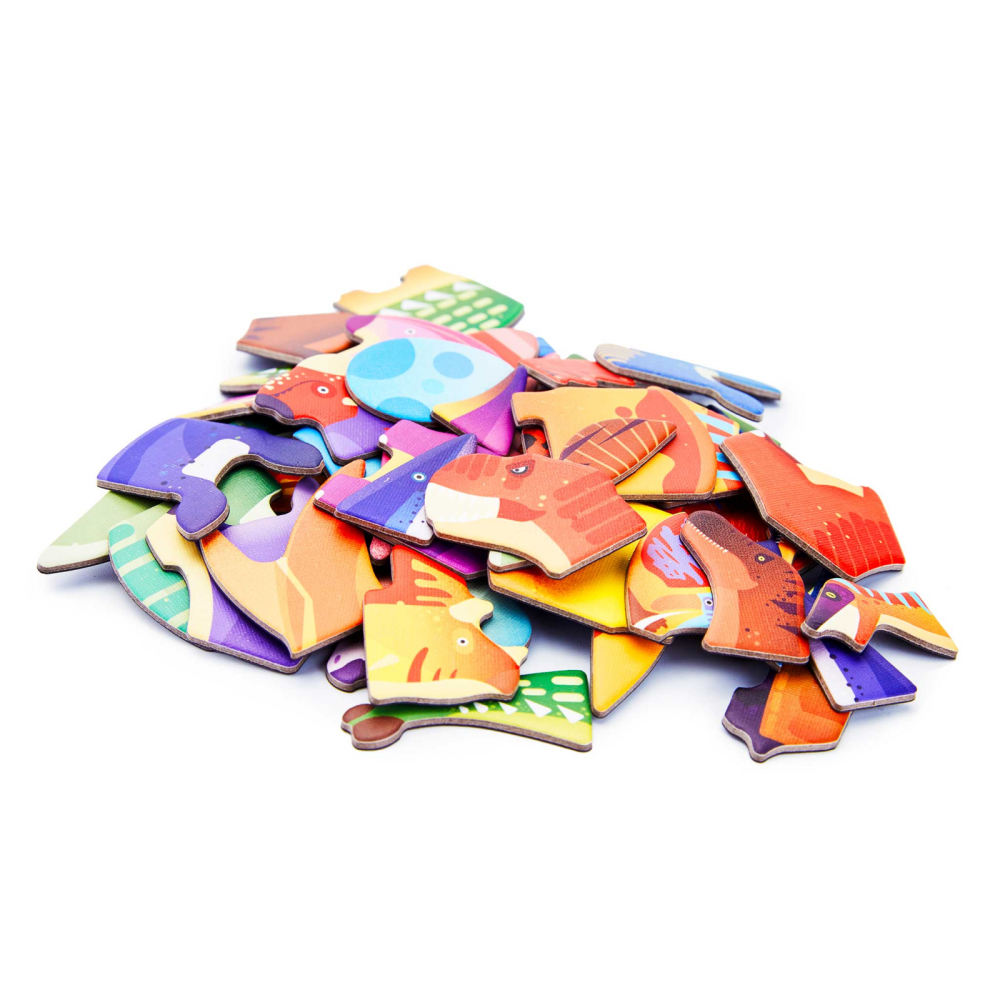 Joc puzzle magnetic de arta si asociere - Lumea dinozaurilor [5]