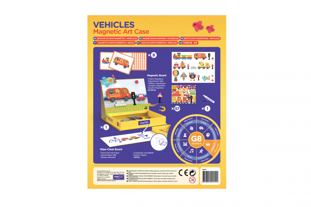 Joc puzzle magnetic de arta si asociere - Vehicule [4]