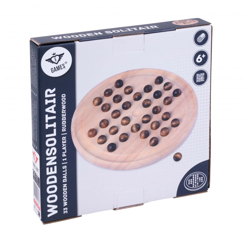 Joc Solitair din lemn, 23 cm, 32 bile [6]
