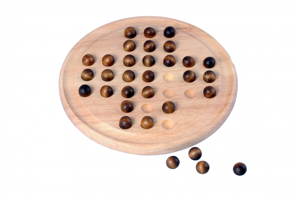 Joc Solitair din lemn, 23 cm, 32 bile [2]