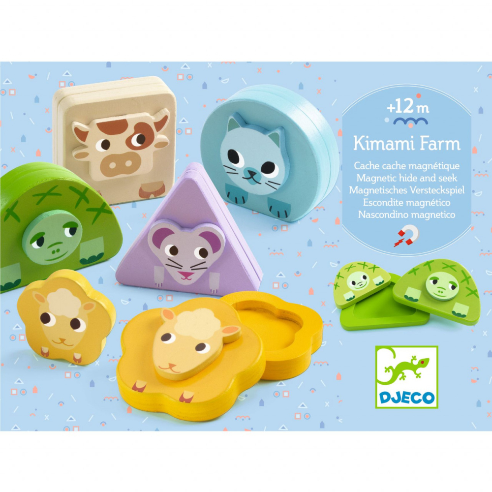 Jucarie bebe educativa Kimami Farm Djeco, 12 luni+ [4]