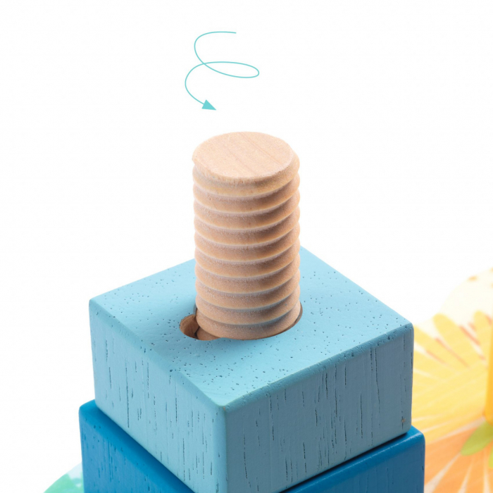 Jucarie bebe educativa MultiStack Djeco, 18 luni+ [2]