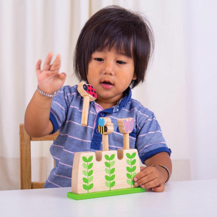 Jucarie din lemn Pop-Up - In gradina, BIGJIGS Toys, 1-2 ani + [2]