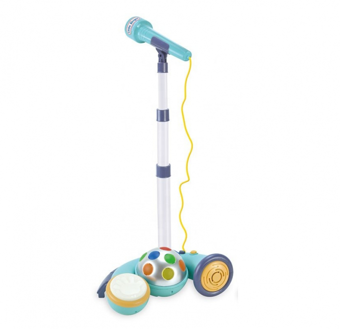 Jucarie Microfon pentru Karaoke cu Stativ si Lumini, Cypress Toys, 18 luni+ [3]