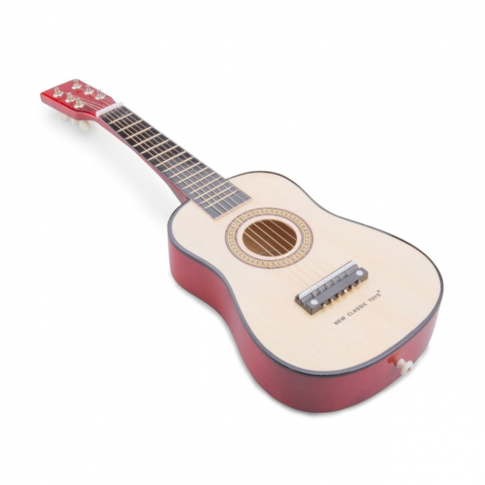Jucarie muzicala Chitara natur din lemn, New Classic Toys, 2-3 ani + [3]