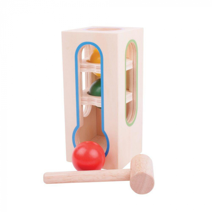 Jucarie pentru dexteritate- Turnuletul bilelor, BIGJIGS Toys, 2-3 ani + [2]