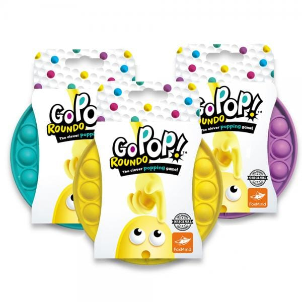 JUCARIE SENZORIALA ANTISTRES POP IT ORIGINAL GO POP ROUNDO, GALBEN, FoxMind, 6-7 ani + [6]