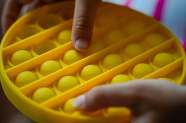 JUCARIE SENZORIALA ANTISTRES POP IT ORIGINAL GO POP ROUNDO, GALBEN, FoxMind, 6-7 ani + [2]