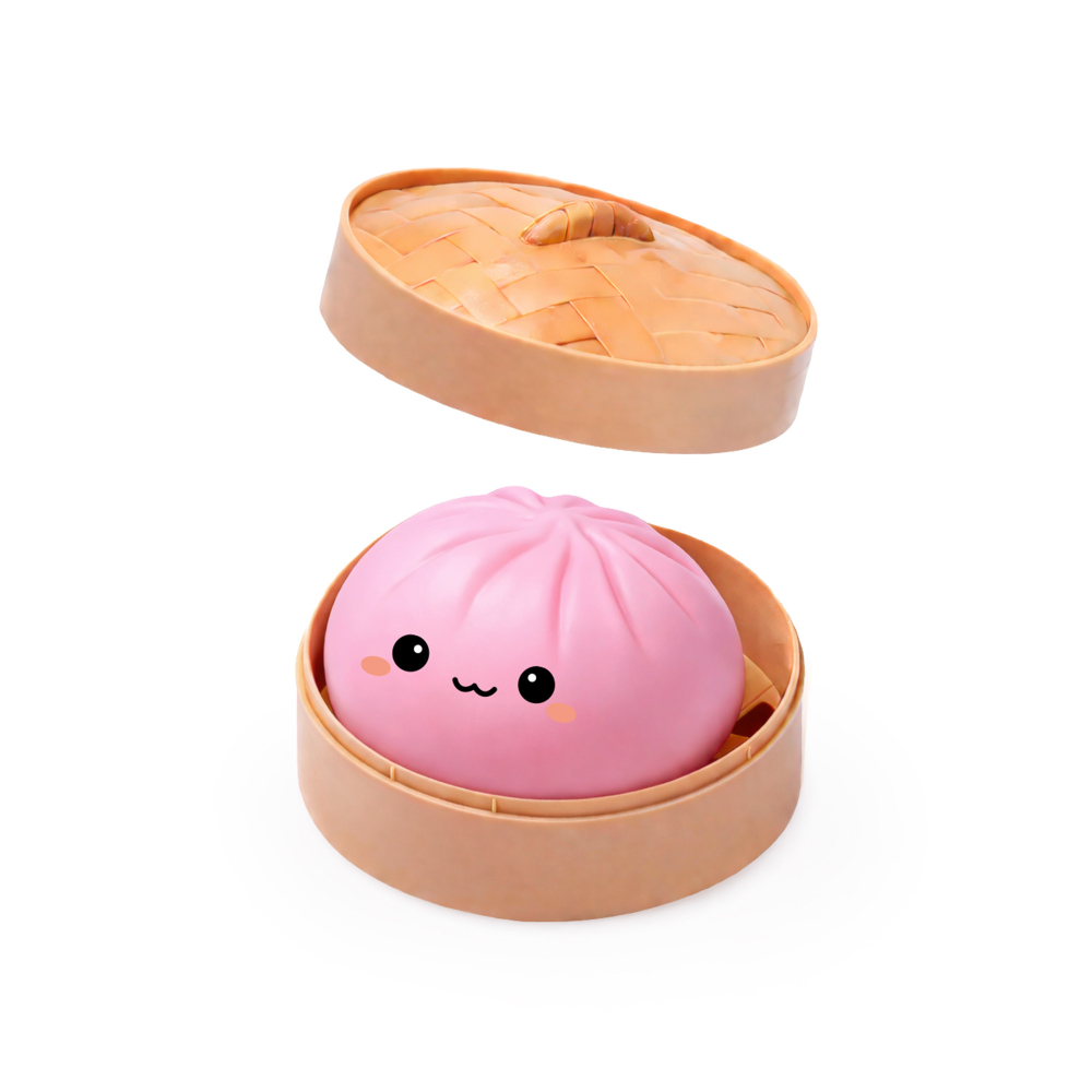 Jucarie Squishy Dumplings 6 cm Lucky Bao - mini galusca norocoasa [8]