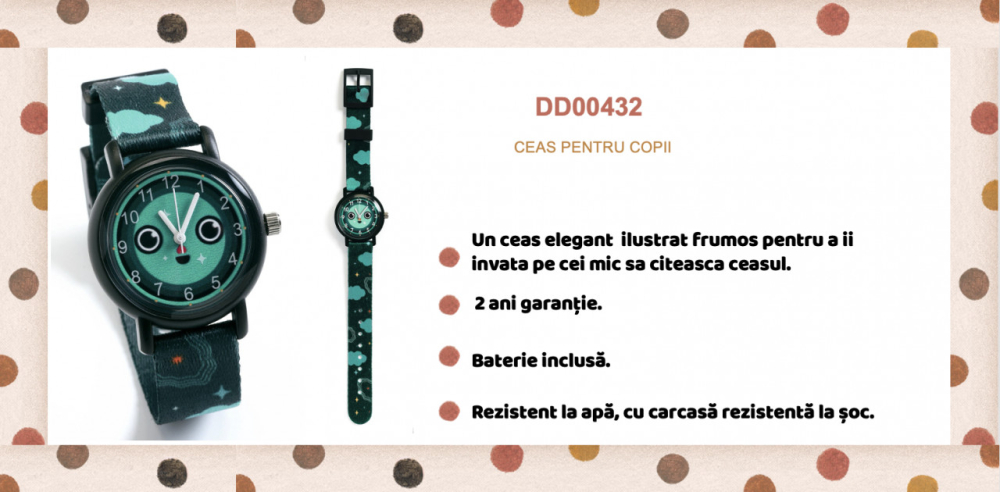 Jucarii Educative Ceas de mana Djeco, Noapte buna [4]