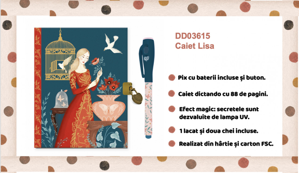Jurnal secret Djeco cu pix magic, Lisa, 2-3 ani + [2]