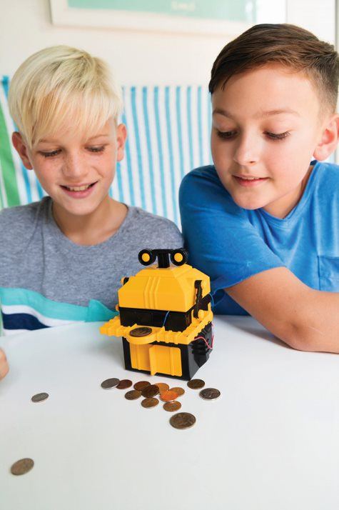 Kit constructie robot - Money Bank Robot, Kidz Robotix [5]