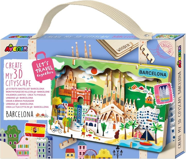 Kit DIY - Creaza Peisaj Urban 3D din lemn - Barcelona [1]