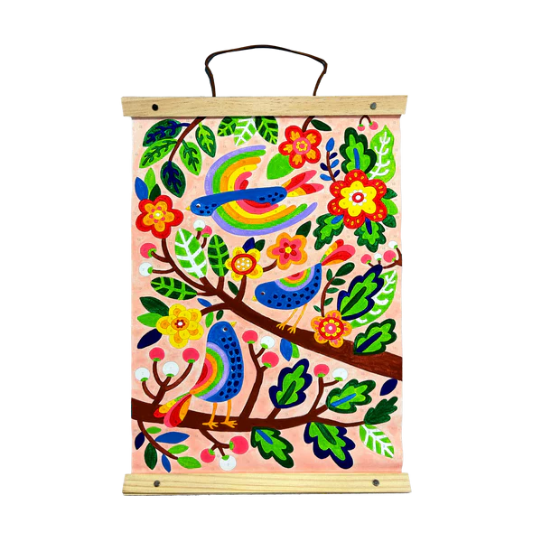 Kit panza canvas - Picteaza pe numere - Blue Birds [3]