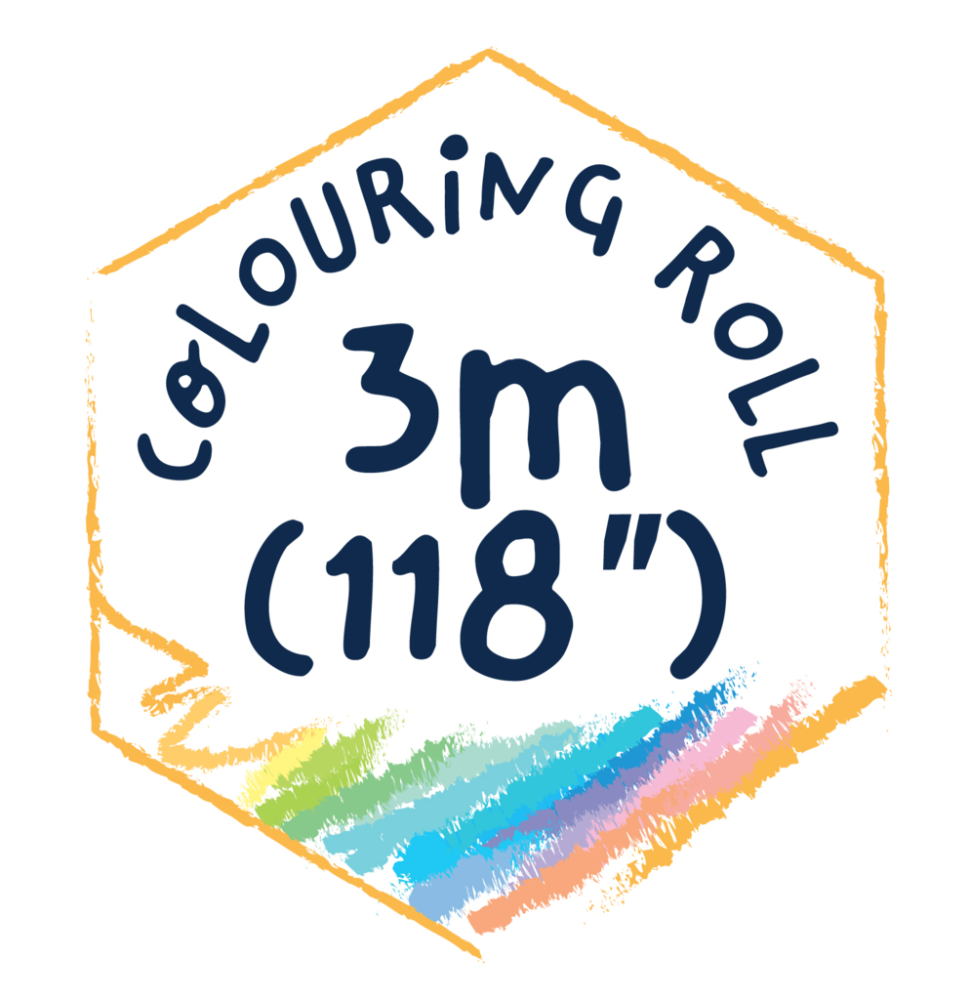 Kit rola de desenat autoadeziva - 3 m si 12 creioane colorate cerate, Spatiu - Haku Yoka [8]