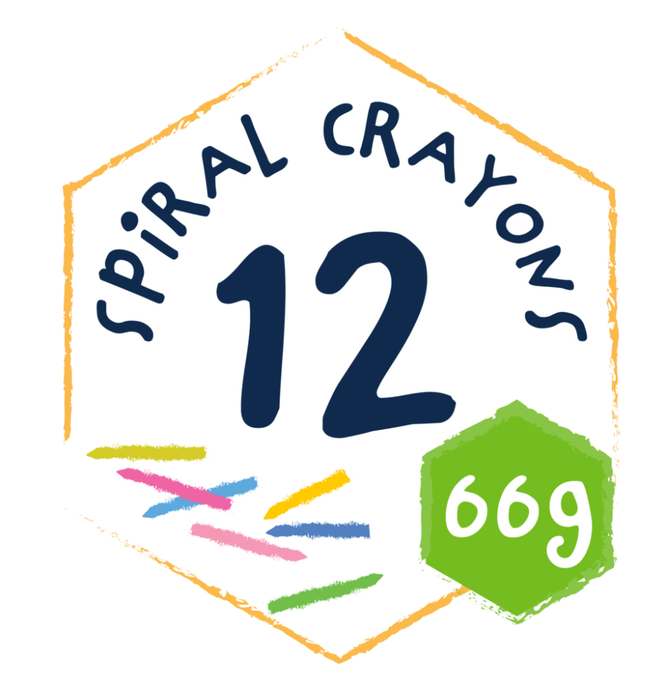 Kit rola de desenat autoadeziva - 3 m si 12 creioane colorate cerate, Spatiu - Haku Yoka [6]